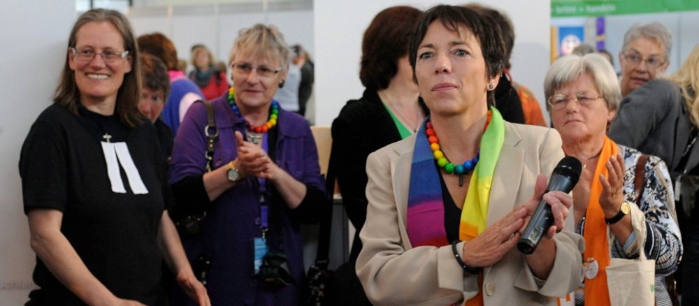 Messegelände am 14. Mai 2010 auf der AGORA - Christinnenrat mit Margot Käßmann