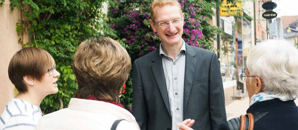 Thomas Gedemer beim Wahlkampf