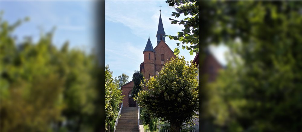Die katholische Kirche Unbefleckte Empfängnis der Jungfrau Maria in Hettstett (Ansicht von Westen)