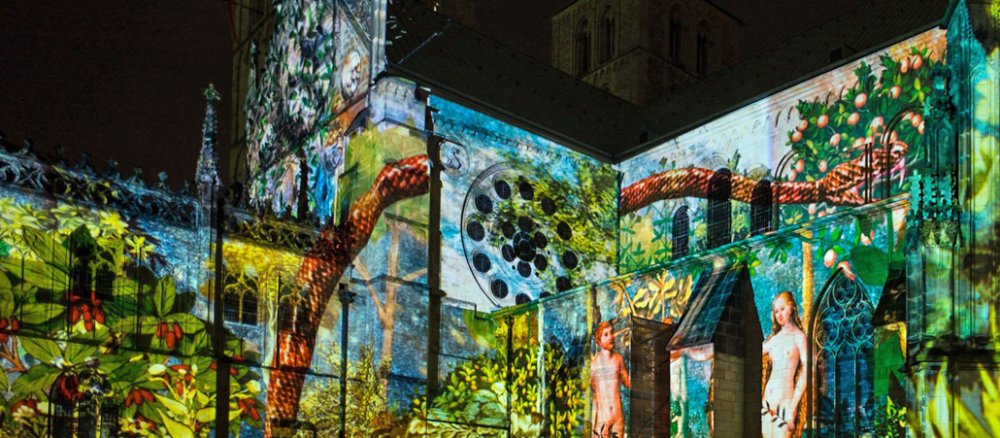 Dom, Münster, Jubiläum, Lichtinstallation, Nacht