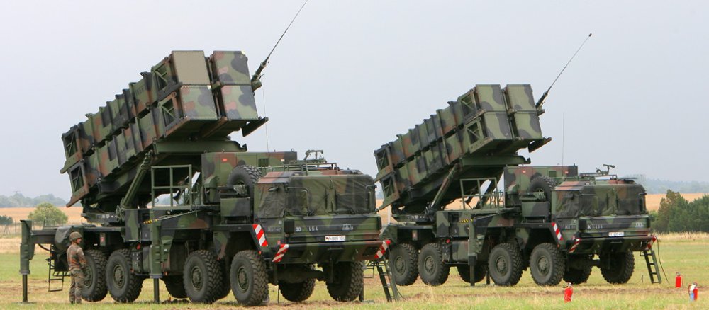 "Patriot" missile defence systems of the Bundeswehr during an exercise in the anti-aircraft missile squadron 2 Bad Sülze (North Pomerania).