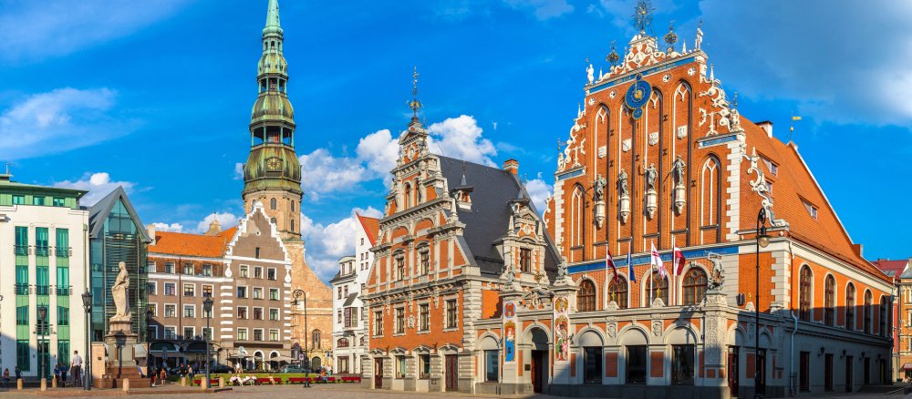 Zentrum der Altstadt von Riga, der Hauptstadt Lettlands