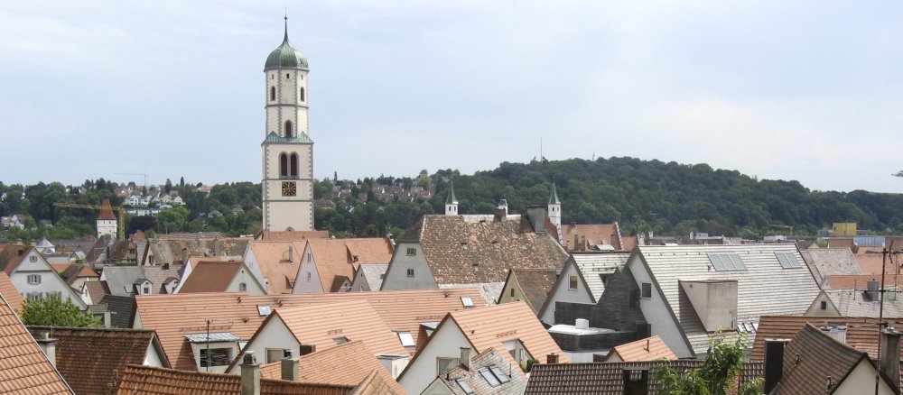 Stadtpanorama, Kirchturm ragt heraus