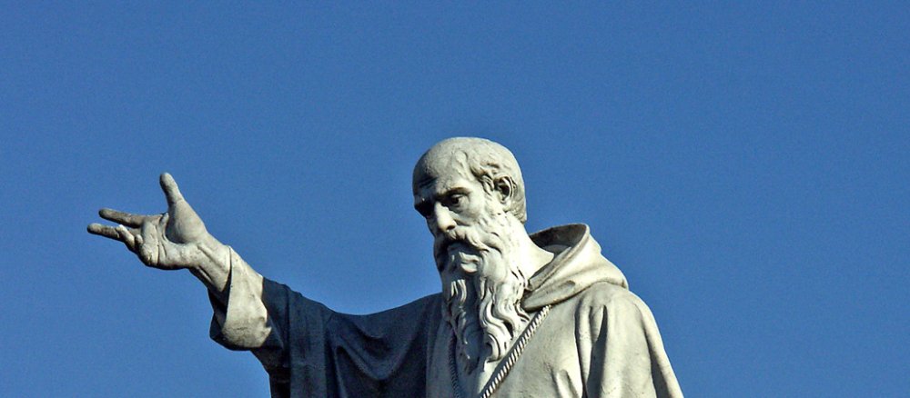 Der Heilige Benedikt von Nursia (480-547), Gründer des Benediktinerordens.