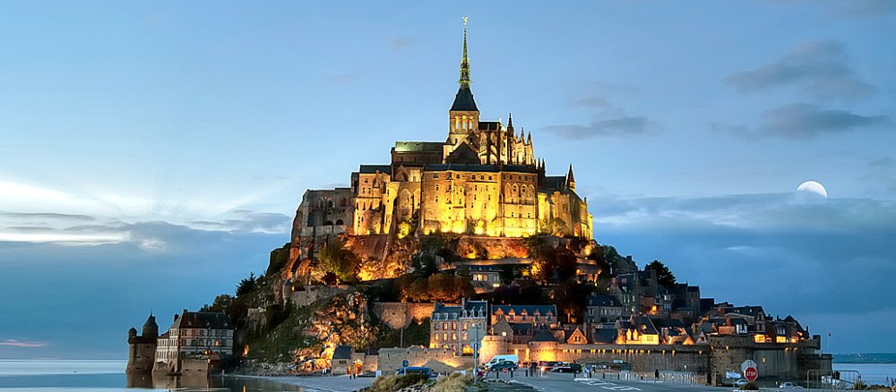 Der weltberühmte Mont Saint Michel in Frankreich.