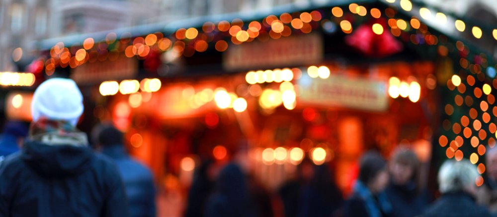 Unscharfe Szene Weihnachtsmarkt