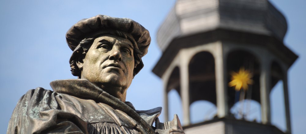 Das Denkmal für Martin Luther in der Lutherstadt Eisleben.
