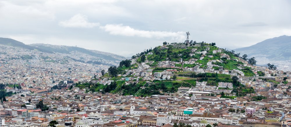 Blick auf die Stadt Quito in Ecuador.