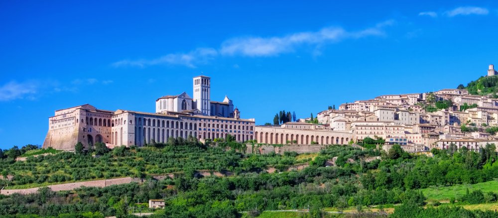 Die historische Oberstadt von Assisi
