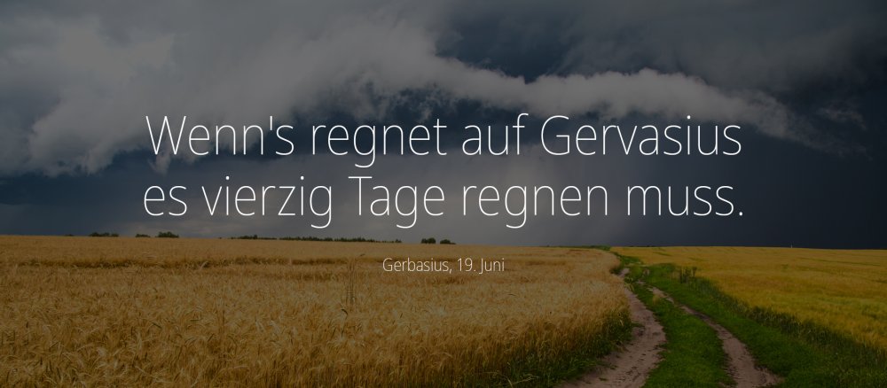 Gervasius Bauernregeln