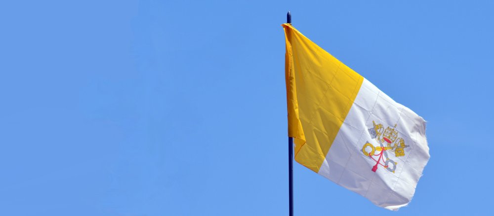 Die Flagge des Staats der Vatikanstadt.
