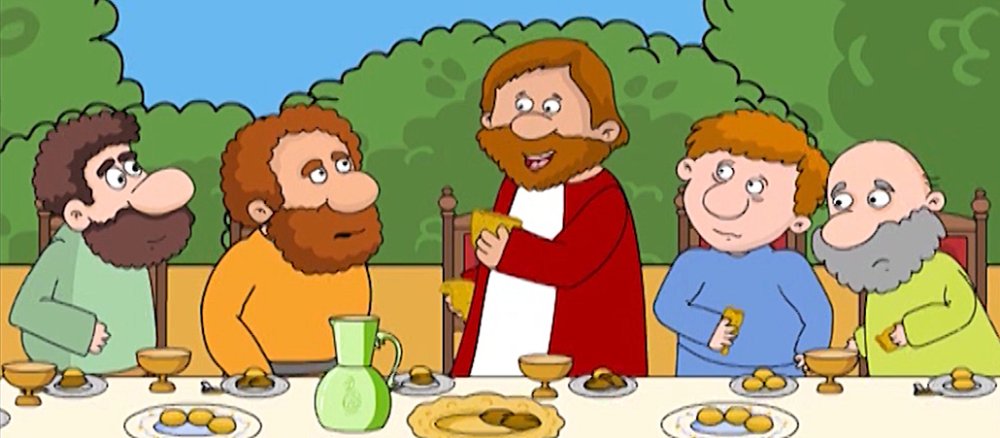 Beim "Letzten Abendmahl" gab Jesus seinen Freunden das Brot. Dabei sagte er: "Das ist mein Leib".