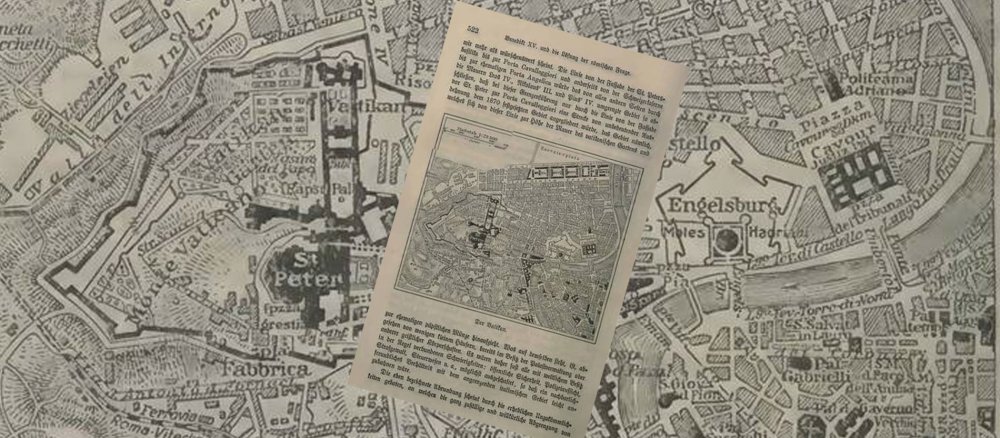 Ehrles Vorschlag für das Gebiet des Vatikanstaats, den er bereits 1916 in den "Stimmen der Zeit" veröffentlichte