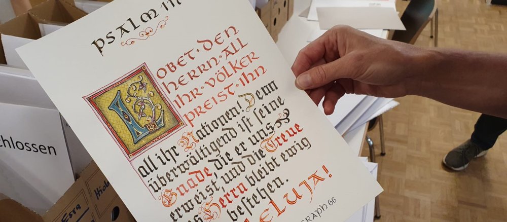 Ein Kapitel der St. Galler "Corona-Bibel"