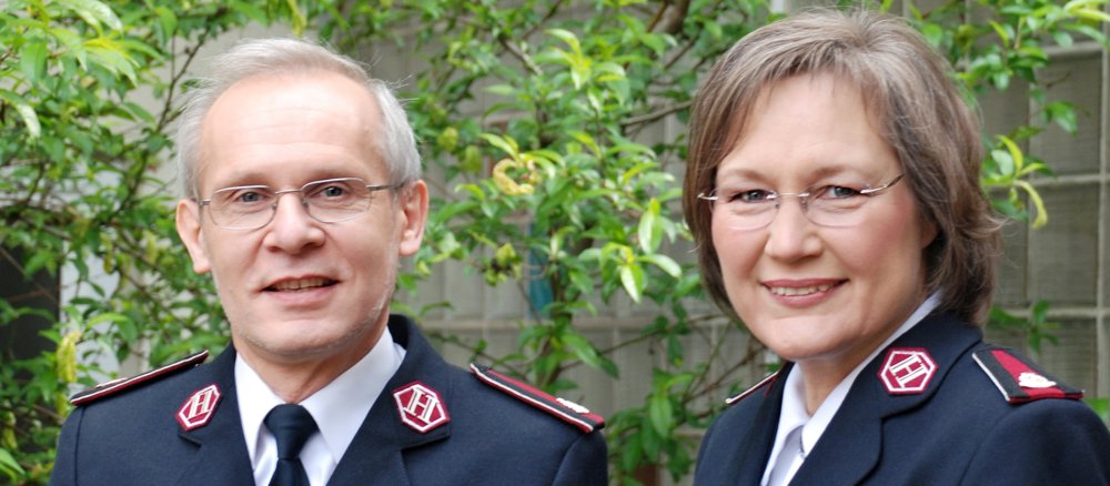 Die Oberste Patrick und Anne-Dore Naud leiten die Heilsarmee in Deutschland.