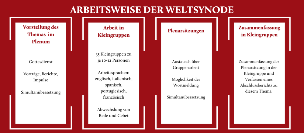 Arbeitsweise der Weltsynode