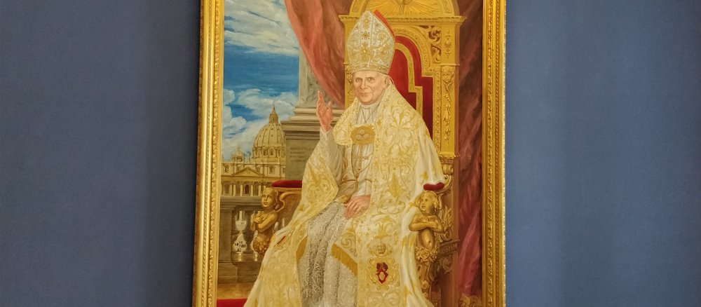 Porträtgemälde von Papst Benedikt XVI.