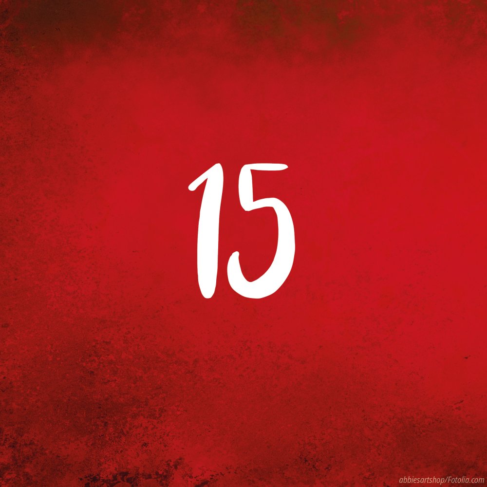 Tag 15: Adventskalender in rot - Türchen zu
