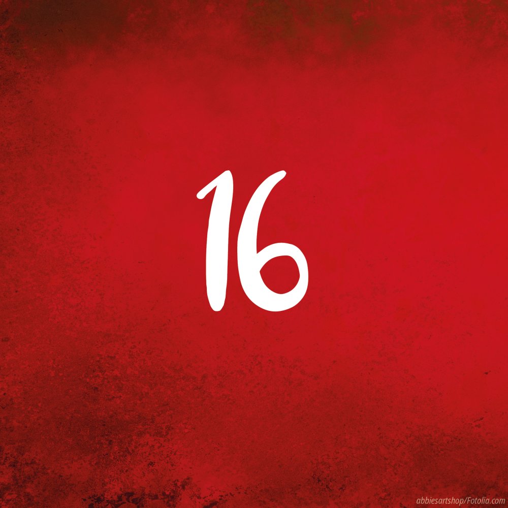 Tag 16: Adventskalender in rot - Türchen zu