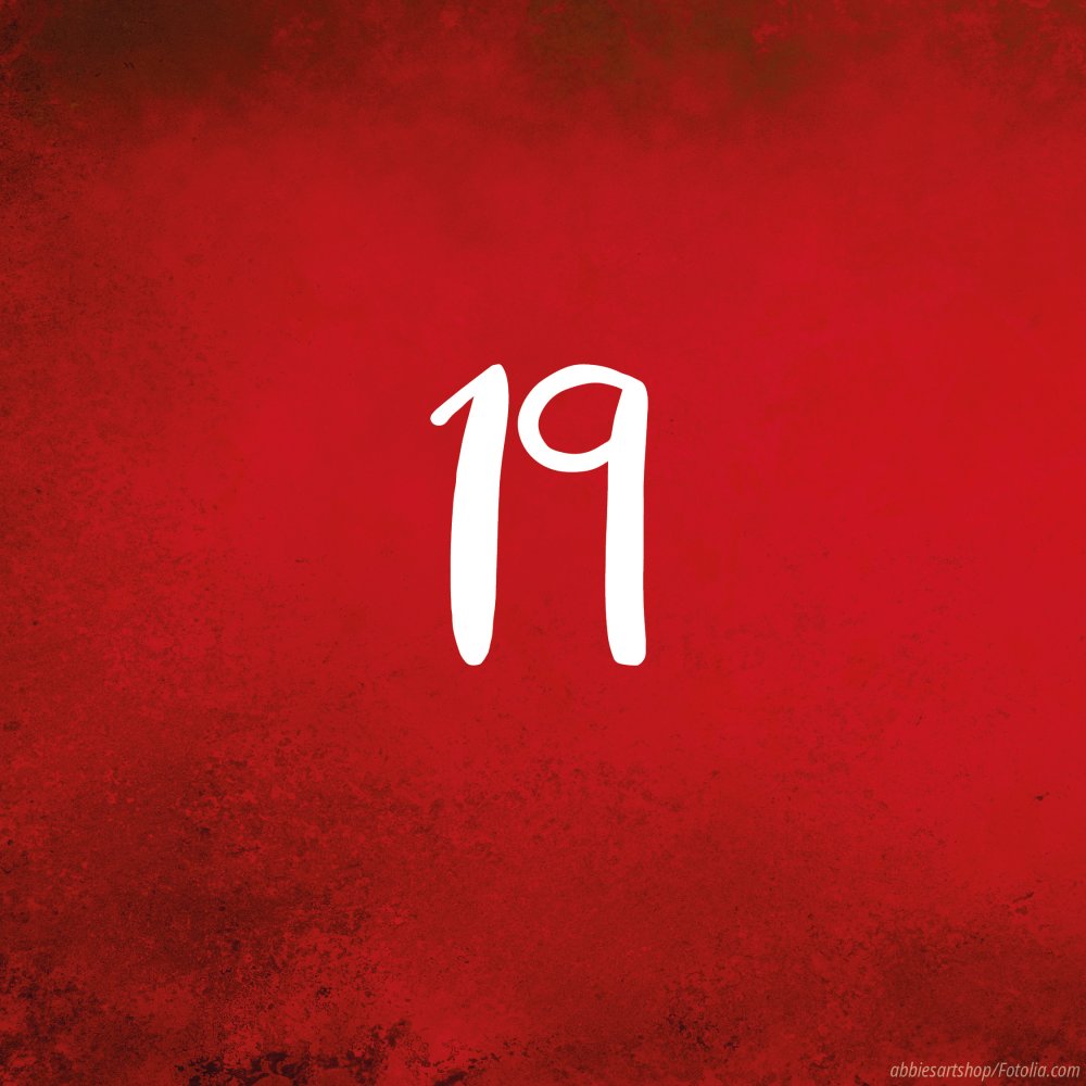 Tag 19: Adventskalender in rot - Türchen zu