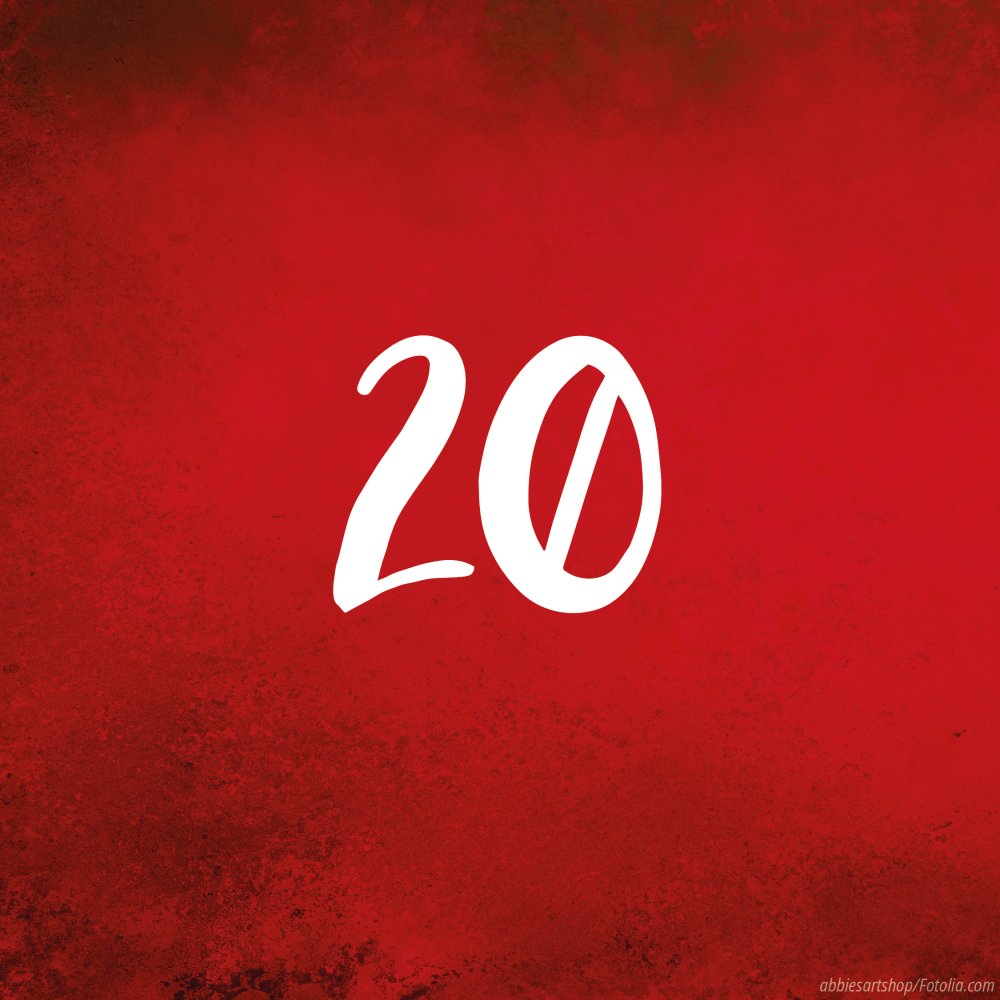 Tag 20: Adventskalender in rot - Türchen zu