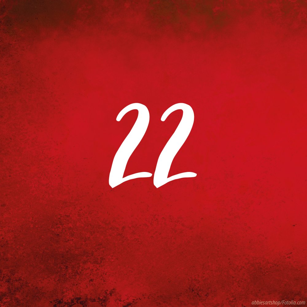 Tag 22: Adventskalender in rot - Türchen zu