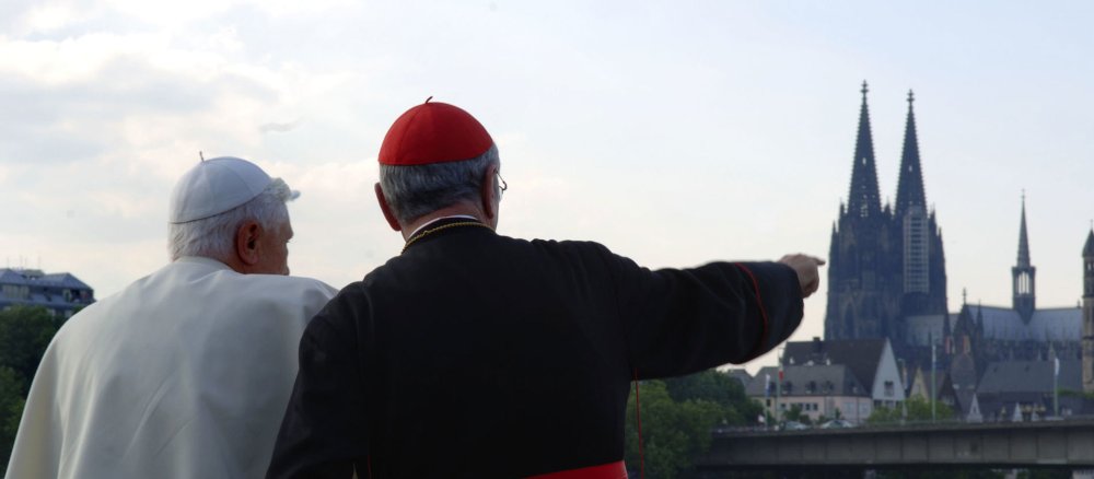 Papst Benedikt XVI. und Kardinal Joachim Meisner in Köln beim Weltjugendtag