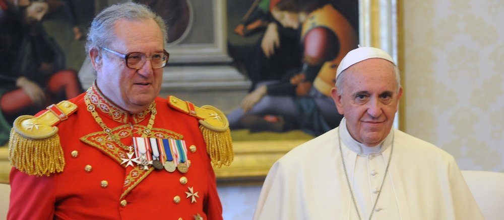 Matthew Festing und Papst Franziskus