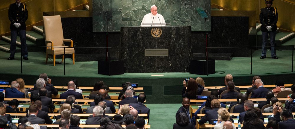 Papst Franziskus bei den Vereinten Nationen