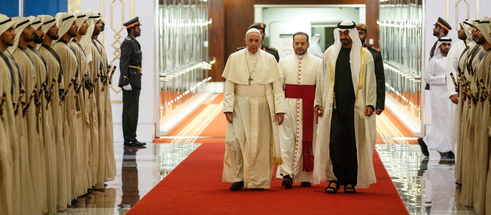 Papst Franziskus und Kronprinz Muhammad bin Zayed,