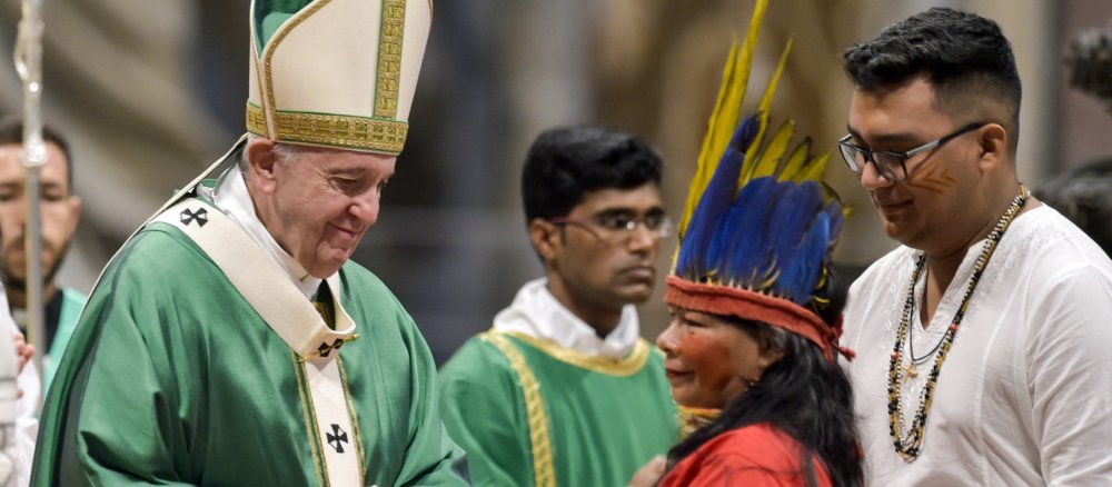 Papst Franziskus bei der Eröffnung der Amazonas-Synode