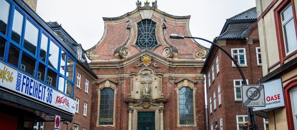 Die Kirche St. Joseph auf der Großen Freiheit in Hamburg