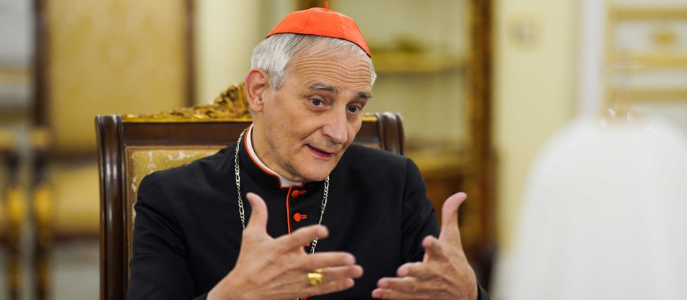 Kardinal Zuppi im Gespräch mit dem Moskauer Patriarchen Kyrill
