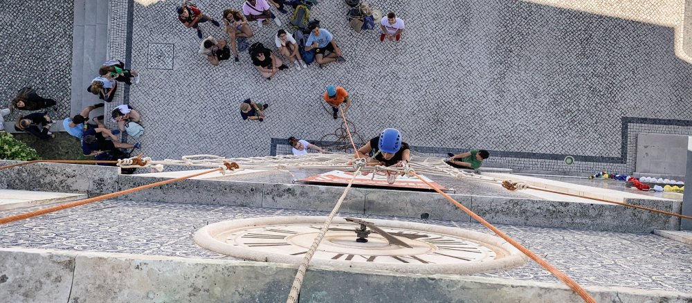 Klettern beim WJT in Portugal