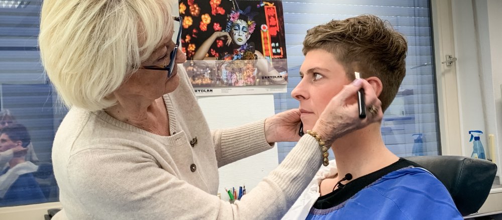 Johanna Vering in der Maske