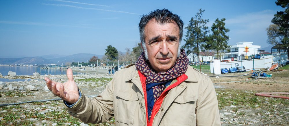 Mustafa Sahin, Ausgrabungsleiter und Archäologe von der Universität Bursa, am Iznik-See