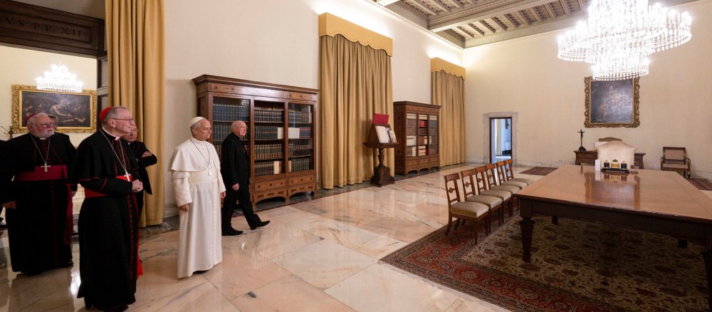 Papst Leo XIV. im Apostolischen Palast