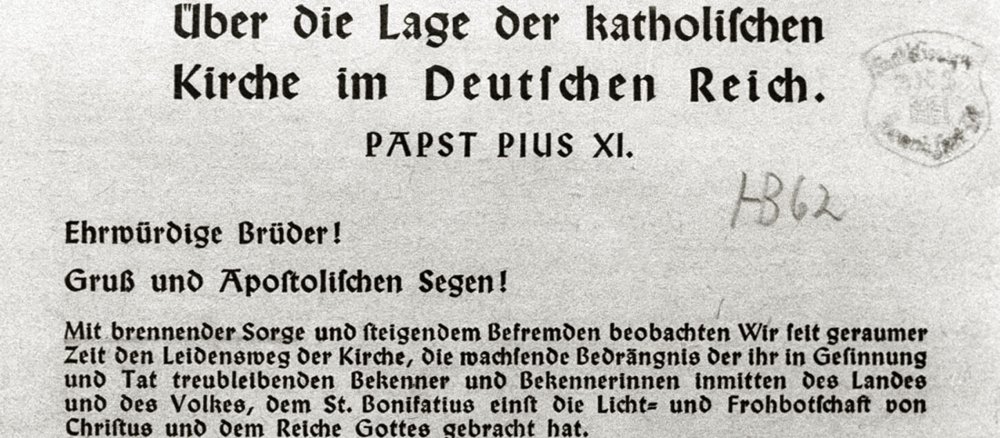 Enzyklika "Mit brennender Sorge"
