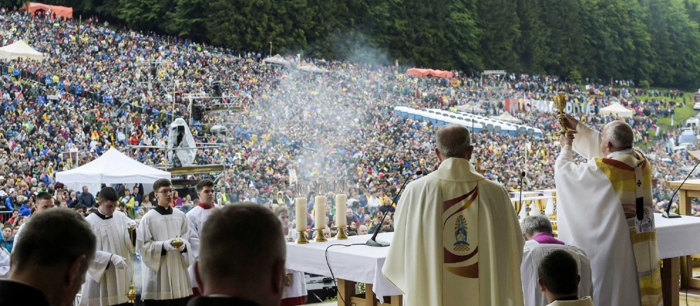 Papst Franziskus zelebriert Messe in Sumuleu Ciuc, Rumänien