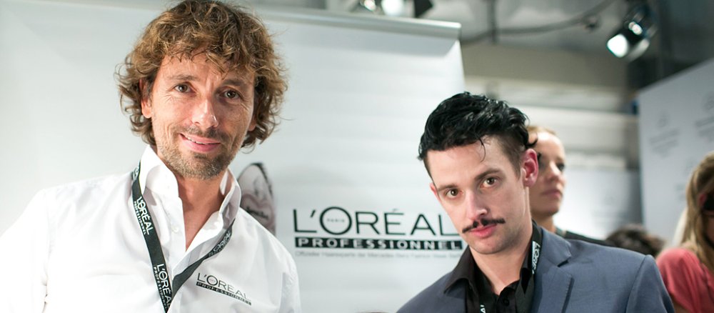 Die Haarstylisten André Märtens und Charlie Le Mindu.