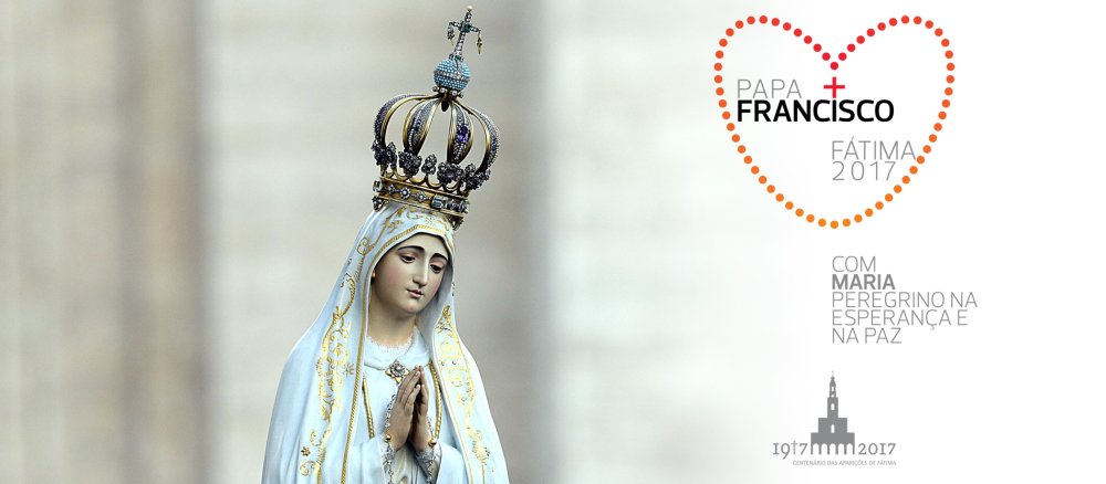 Das offizielle Logo der Reise von Papst Franziskus zum Fatima-Jubiläum 2017.