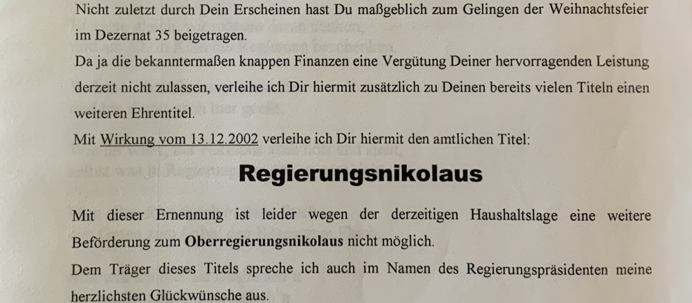 "Regierungsnikolaus" Meyer