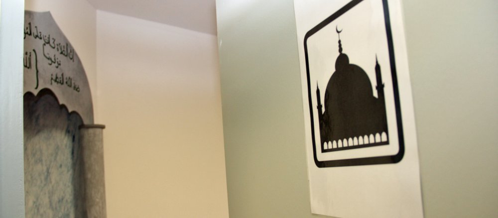 Der muslimische Gebetsraum in der ZUE Hamm.