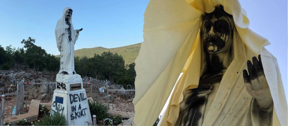 Vandalismus in Wallfahrtsort Medjugorje