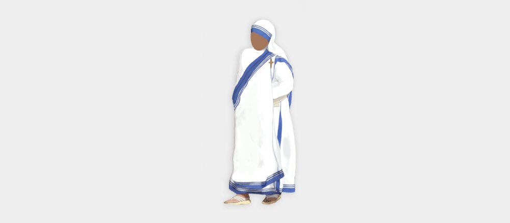 Der Habit einer Mutter-Teresa-Schwester