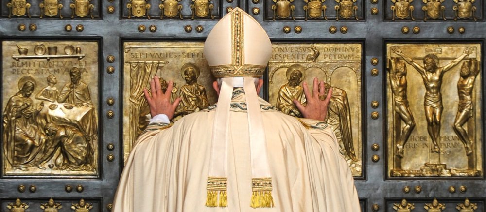 Papst Franziskus an der Heiligen Pforte