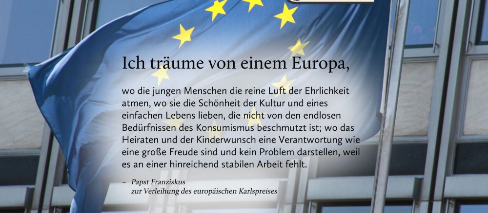 Papst Franziskus zur Verleihung des europäischen Karlspreises