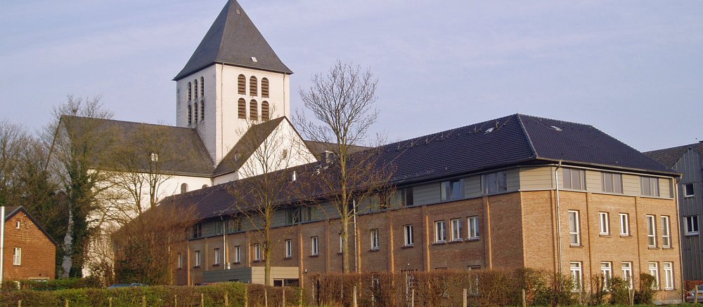 Blick auf die Benediktinerabtei Kornelimünster in Aachen