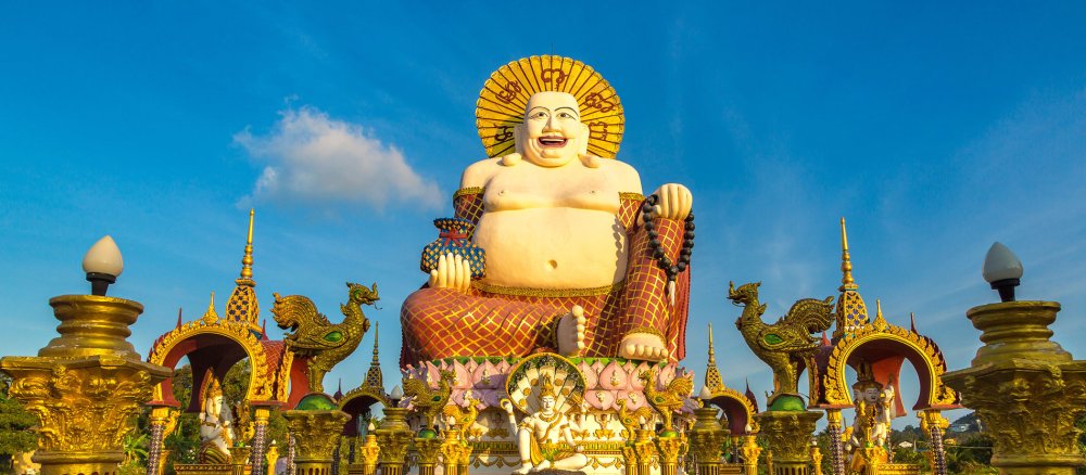 Lachende Buddha-Statue in Thailand