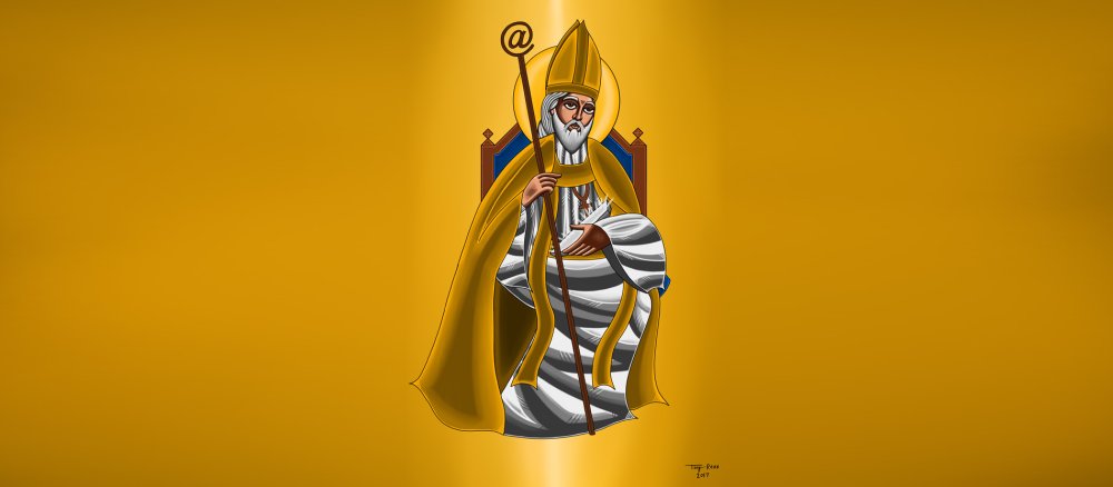 Der heilige Isidor von Sevilla, Patron des Internets